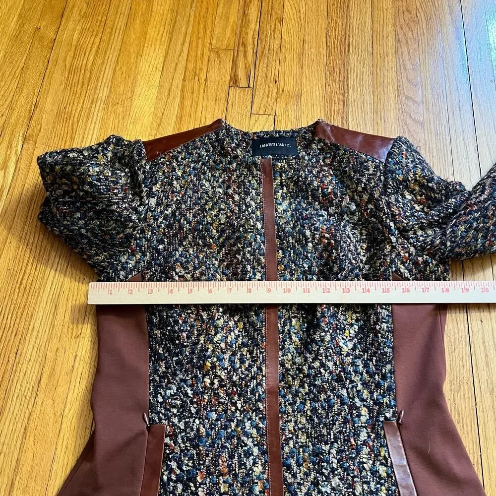 Lafayette 148 Blazer Womens 6 Zip Brown Sport Coat Jacket